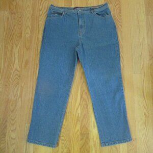 GLORIA VANDERBILT WOMEN'S SIZE 16 SHORT JEANS MED BLUE SLUB STRETCH DENIM AMANDA